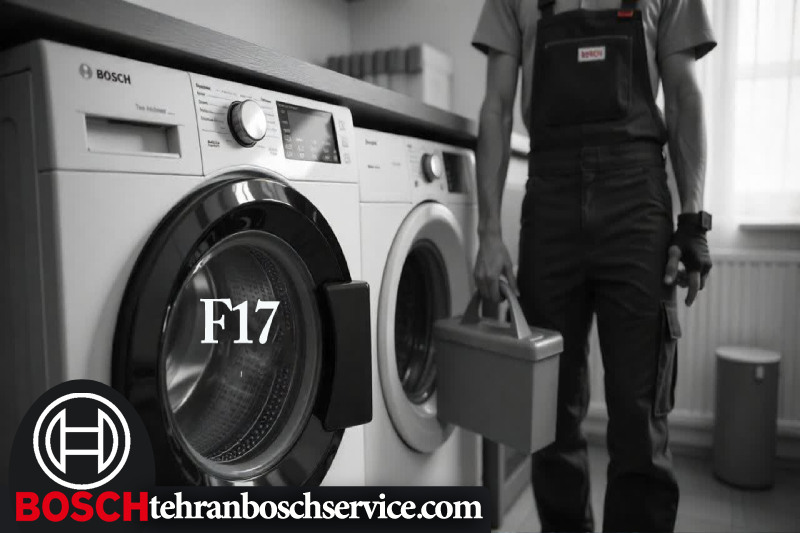 تعمیر ارور F17 ماشین لباسشویی بوش 