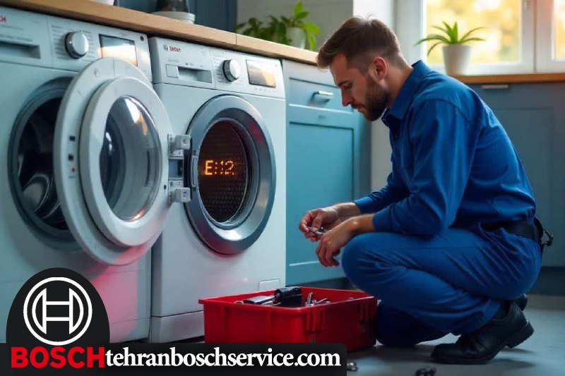 رفع ارور E12 ماشین لباسشویی بوش در خانه 