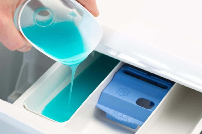 محل ریختن مایع لباسشویی در ماشین لباسشویی بوش