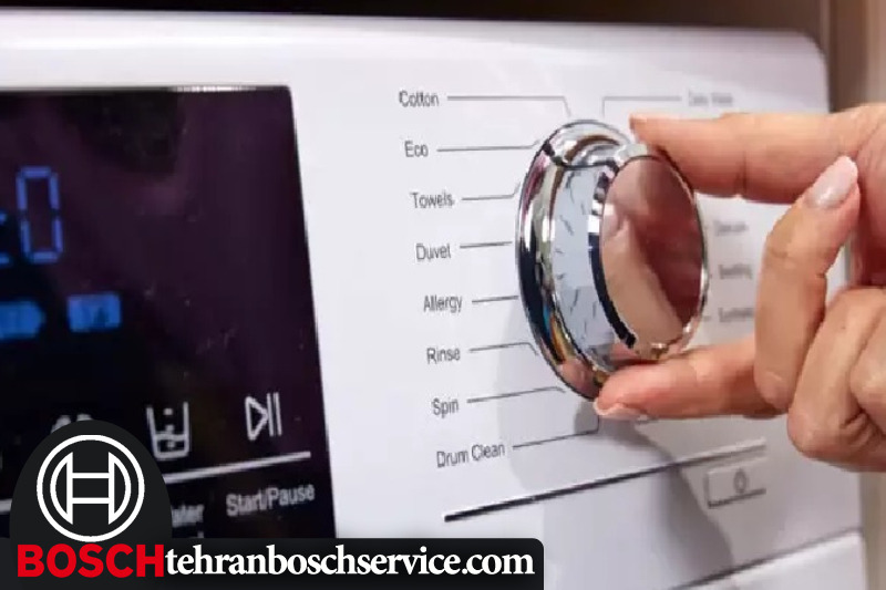 محل قرار گرفتن دکمه خشک کن در لباسشویی بوش 