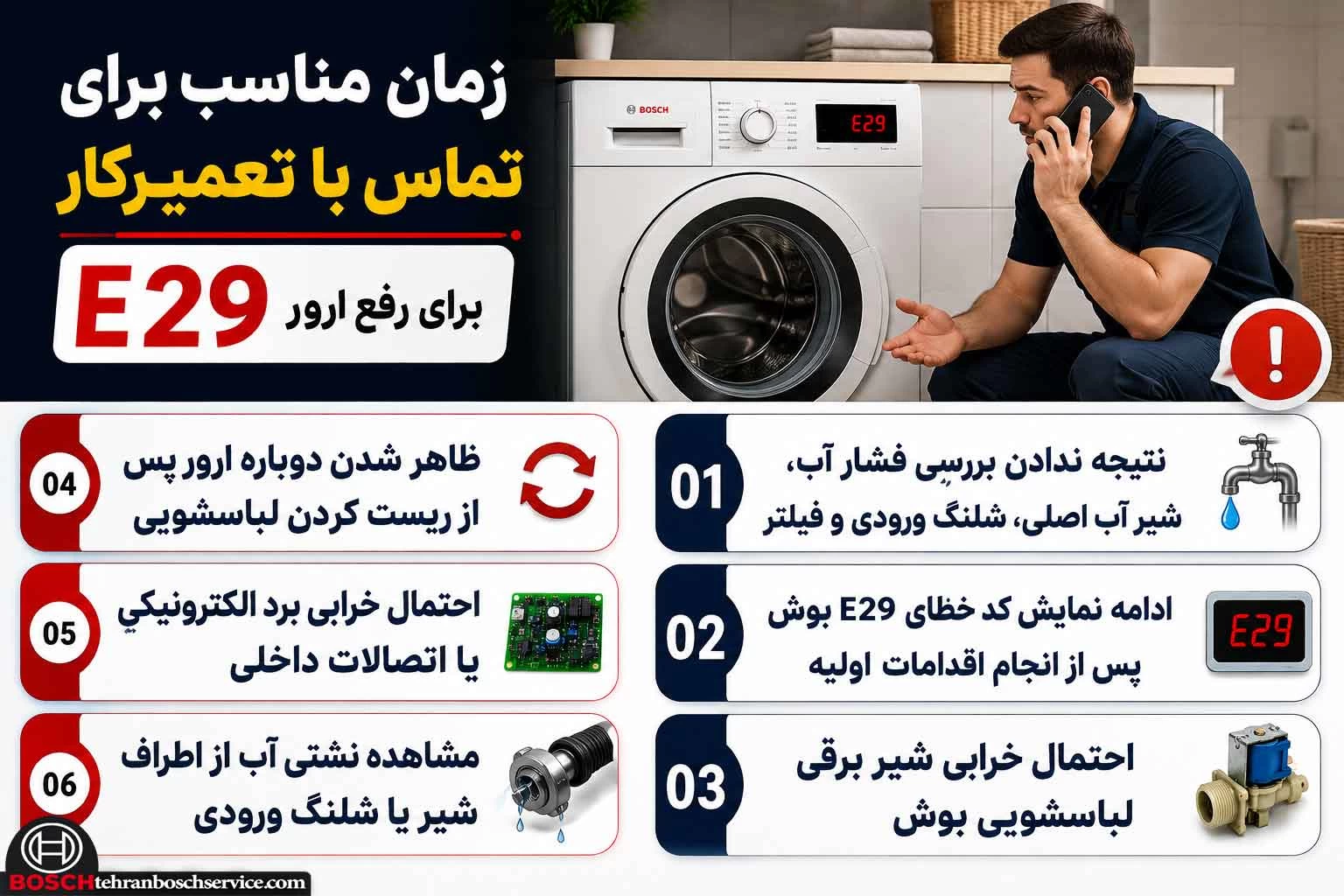  رفع ارور E29 بوش