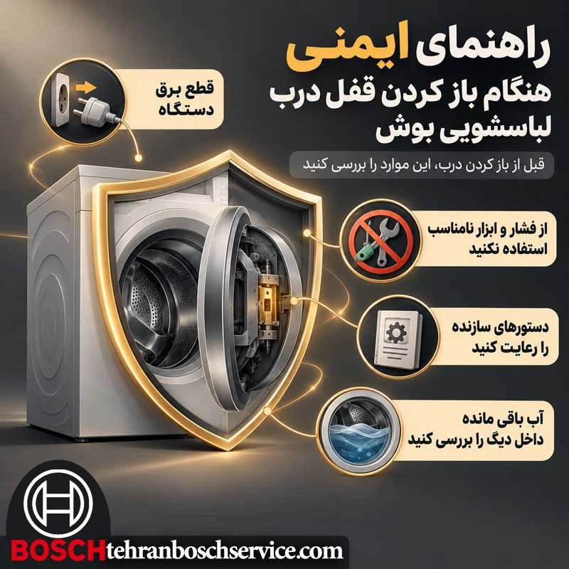 راهنمای ایمنی هنگام باز کردن قفل درب