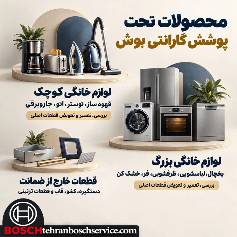 محصولات تحت پوشش گارانتی بوش