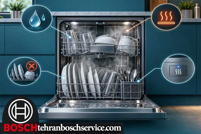 خشک نشدن ظروف در ماشین ظرفشویی بوش