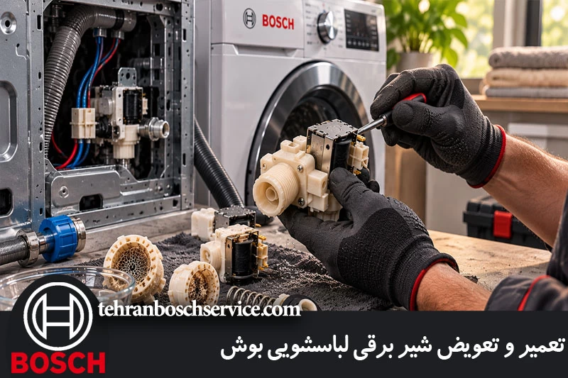 تعمیر و تعویض شیر برقی لباسشویی بوش