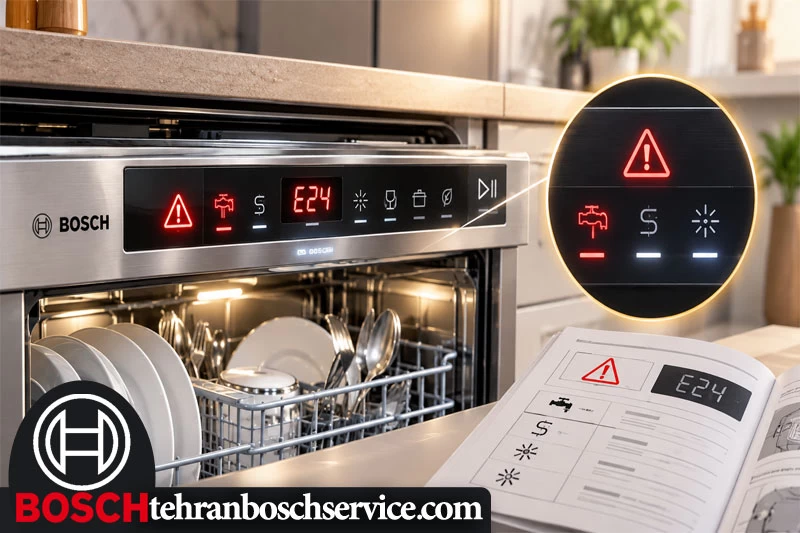 روشن کردن ماشین ظرفشویی BOSCH
